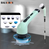 מקרצף חשמלי רב שימושי עם ראשי מברשת